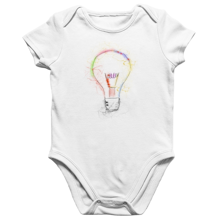 Body Bebê Algodão Creative Bulb - Branco