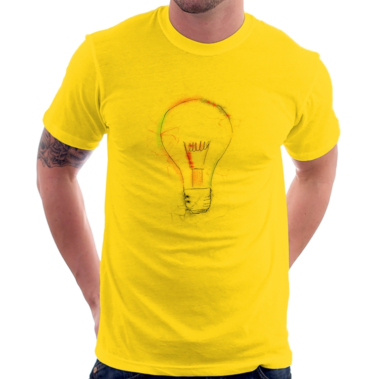 Camiseta Creative Bulb - Amarela
