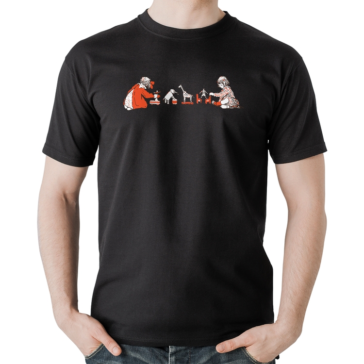 Camiseta Algodão Crianças Brincando