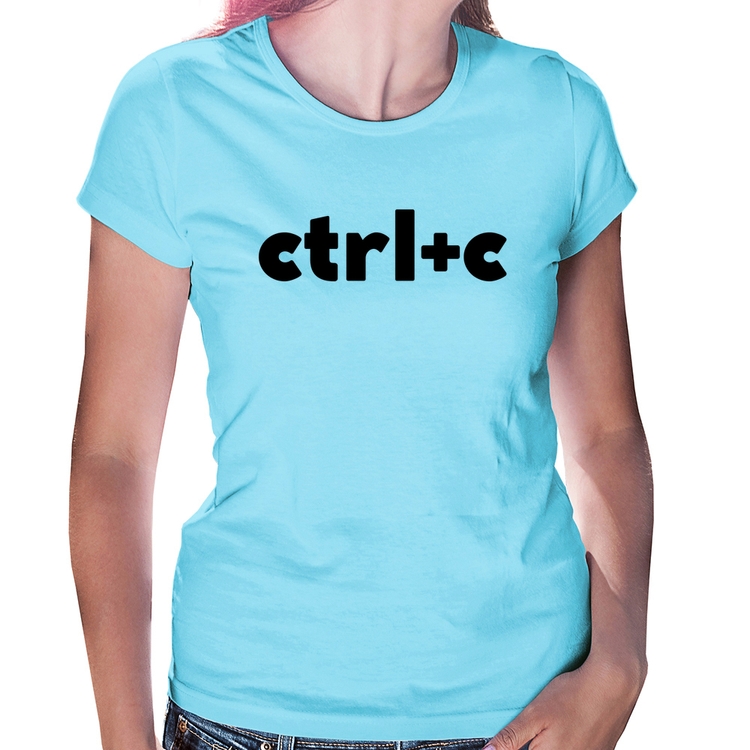 Baby Look Ctrl+C - Azul Bebê