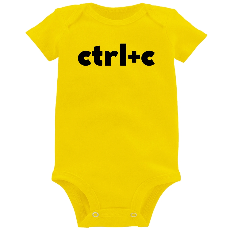 Body Bebê Ctrl+C - Amarelo
