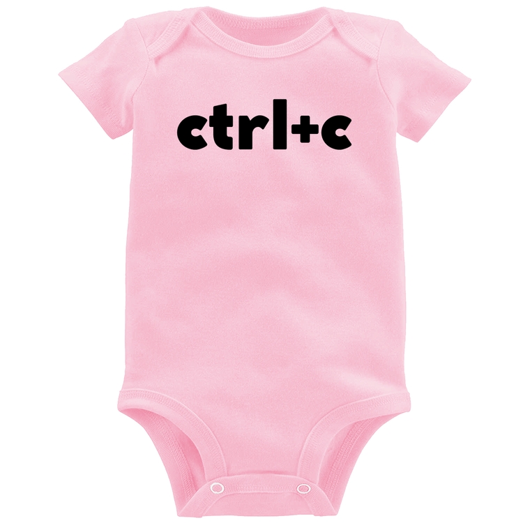 Body Bebê Ctrl+C - Rosa Bebê