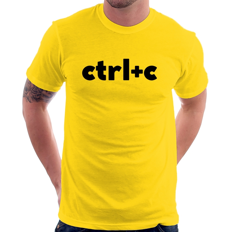 Camiseta Ctrl+C - Amarela