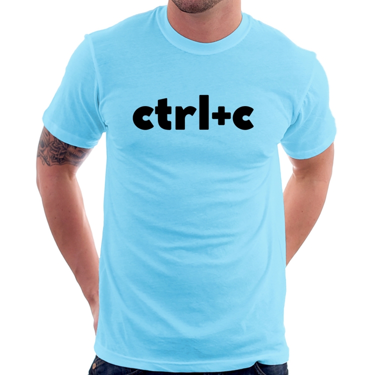 Camiseta Ctrl+C - Azul Bebê