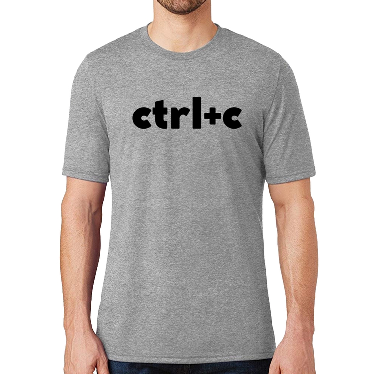 Camiseta Ctrl+C - Cinza