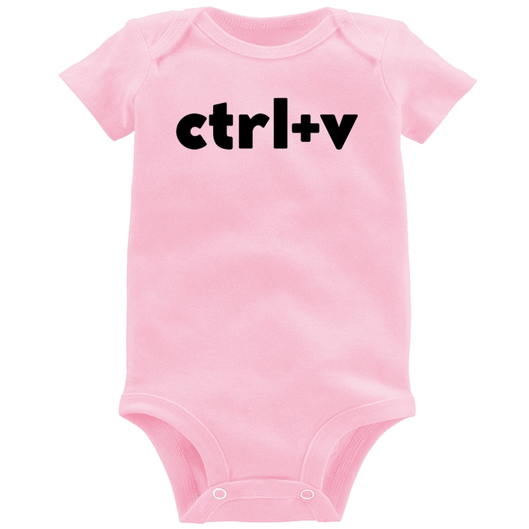 Body Bebê Ctrl+V - Rosa Bebê