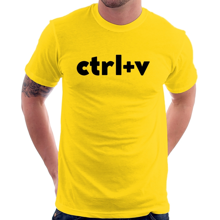 Camiseta Ctrl+V - Amarela