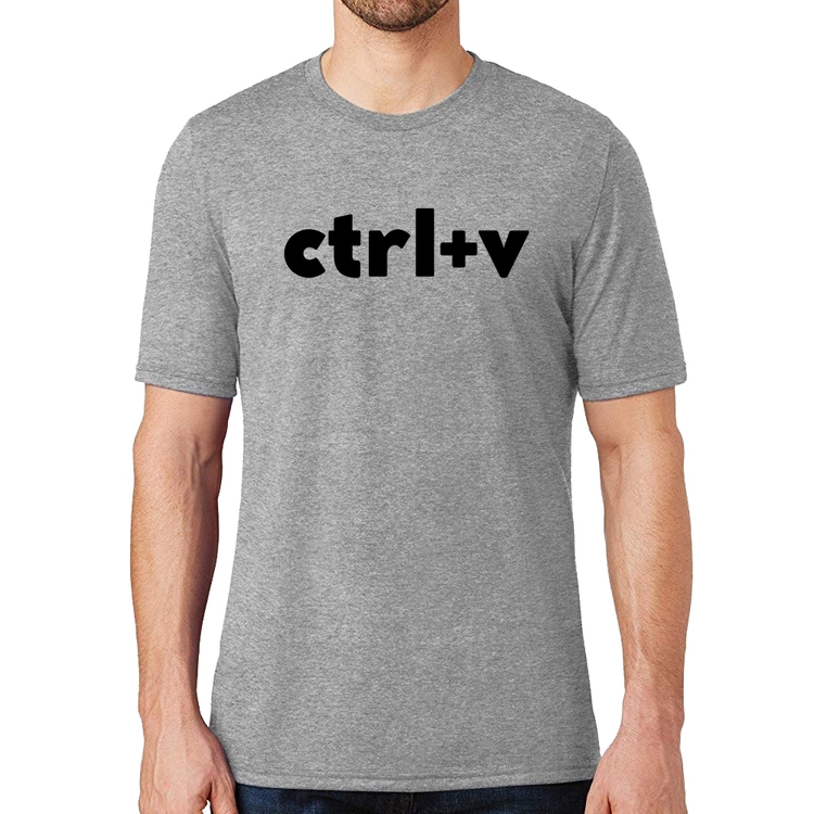 Camiseta Ctrl+V - Cinza