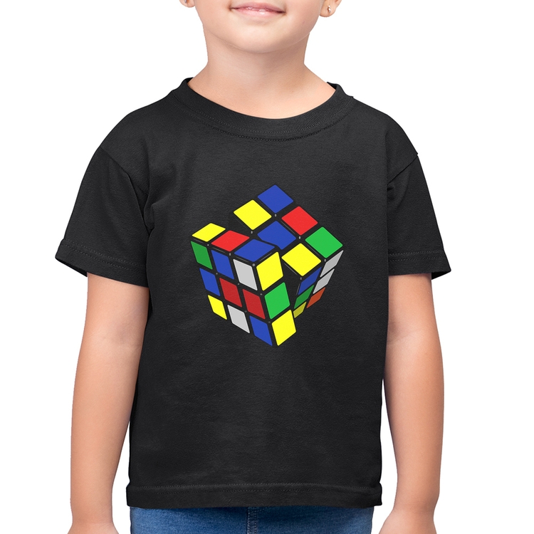 Camiseta Algodão Infantil Cubo Mágico