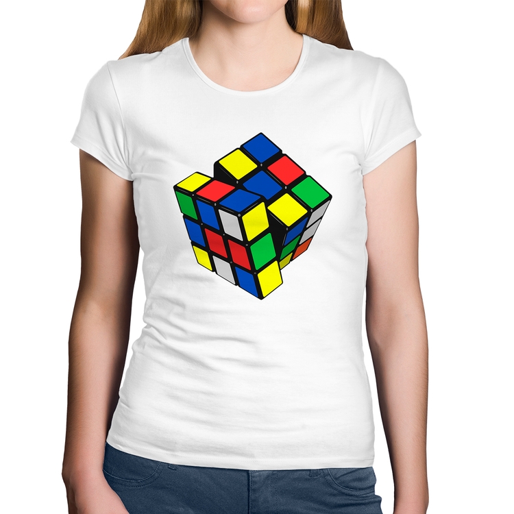 Baby Look Algodão Cubo Mágico - Branca