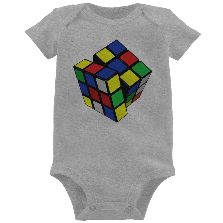 Body Bebê Cubo Mágico - Cinza