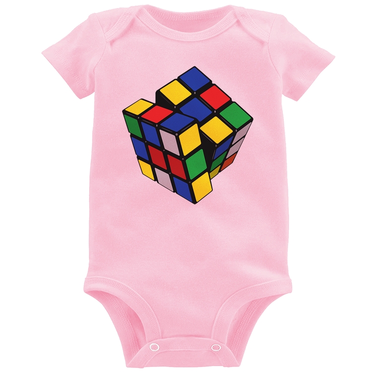 Body Bebê Cubo Mágico - Rosa Bebê
