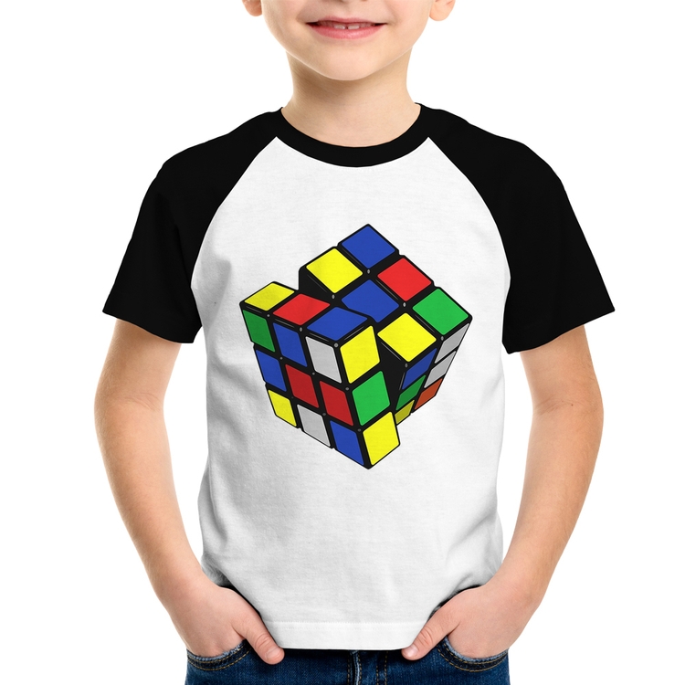 Camiseta Raglan Infantil Cubo Mágico