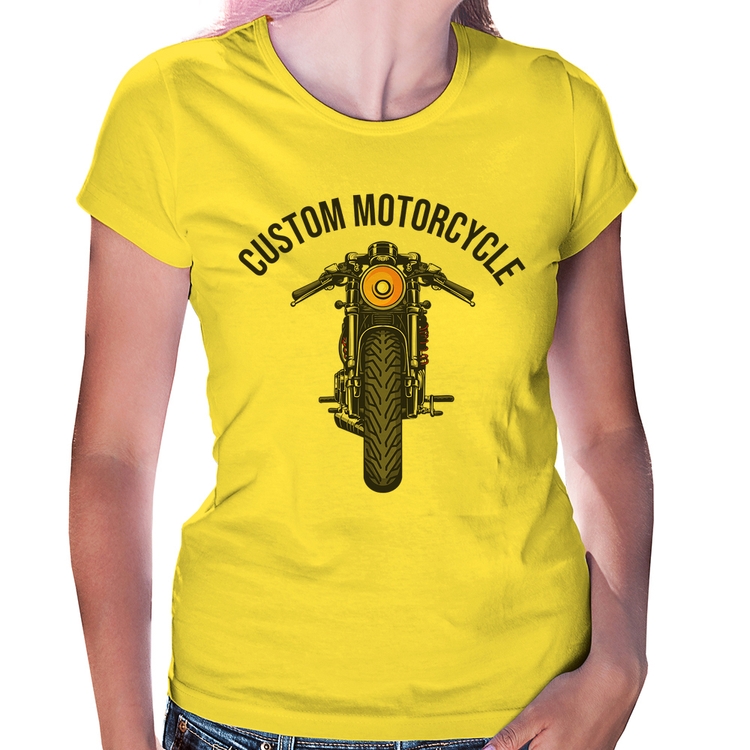 Baby Look Custom Motorcycle - Amarela