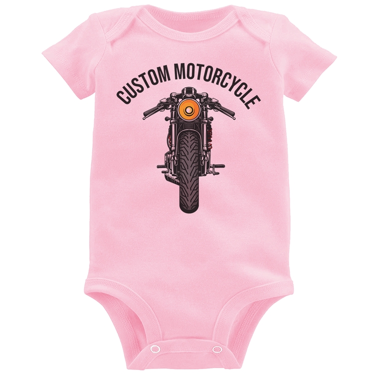 Body Bebê Custom Motorcycle - Rosa Bebê