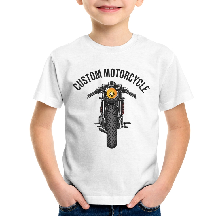 Camiseta Infantil Custom Motorcycle