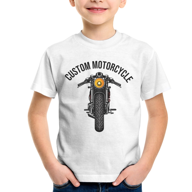 Camiseta Infantil Custom Motorcycle