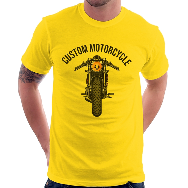 Camiseta Custom Motorcycle - Amarela