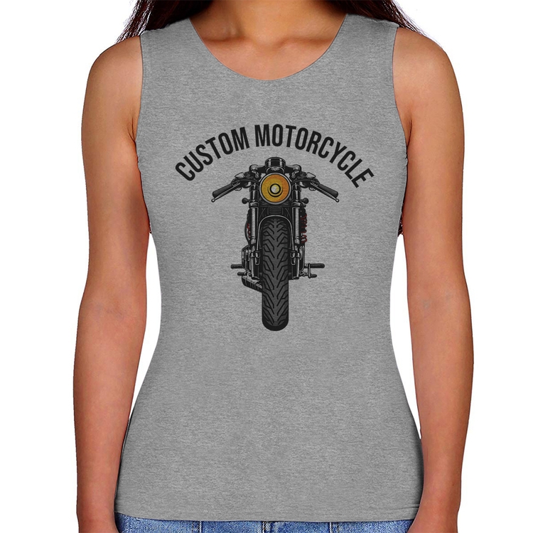 Regata Feminina Custom Motorcycle - Cinza