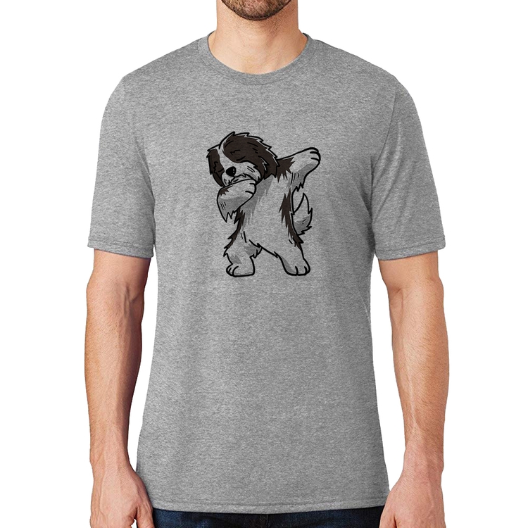 Camiseta Cute Dabbing Havanese Dog - Cinza