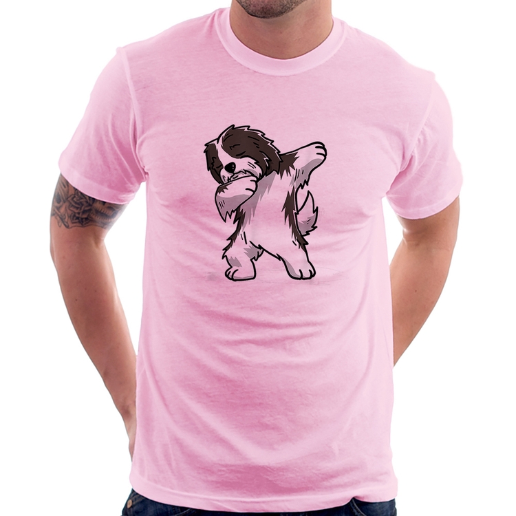 Camiseta Cute Dabbing Havanese Dog - Rosa Bebê