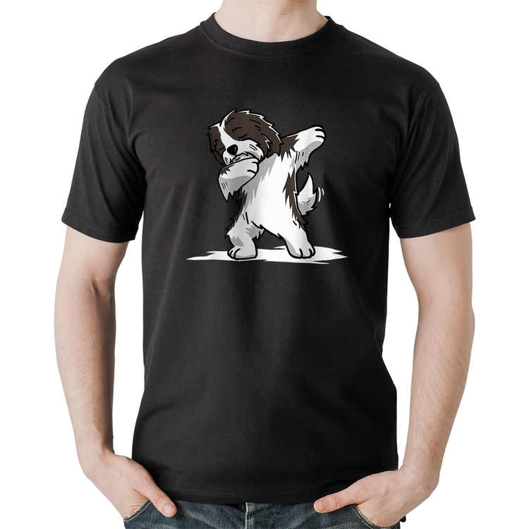 Camiseta Algodão Cute Dabbing Havanese Dog