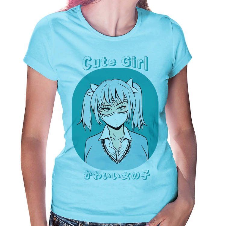 Baby Look Cute Girl - Azul Bebê