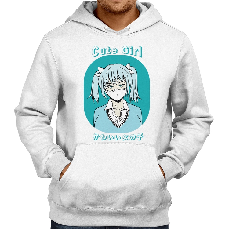 Moletom Cute Girl - Branco