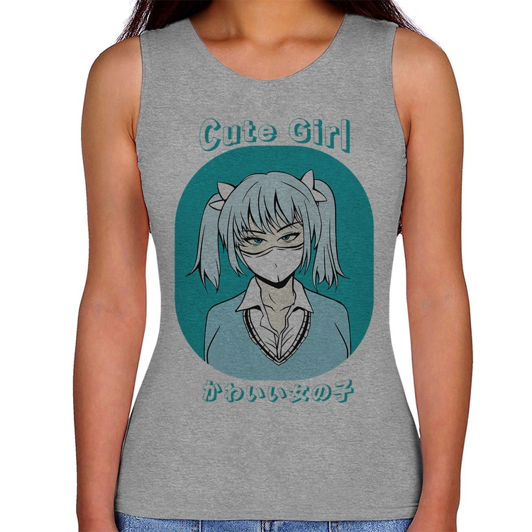 Regata Feminina Cute Girl - Cinza