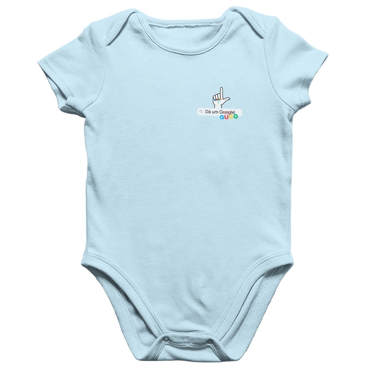 Body Bebê Algodão Dá um GUGO - Azul Bebê