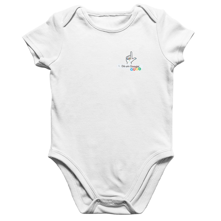 Body Bebê Algodão Dá um GUGO - Branco