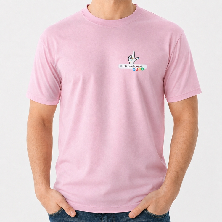 Camiseta Algodão Dá um GUGO - Rosa Bebê
