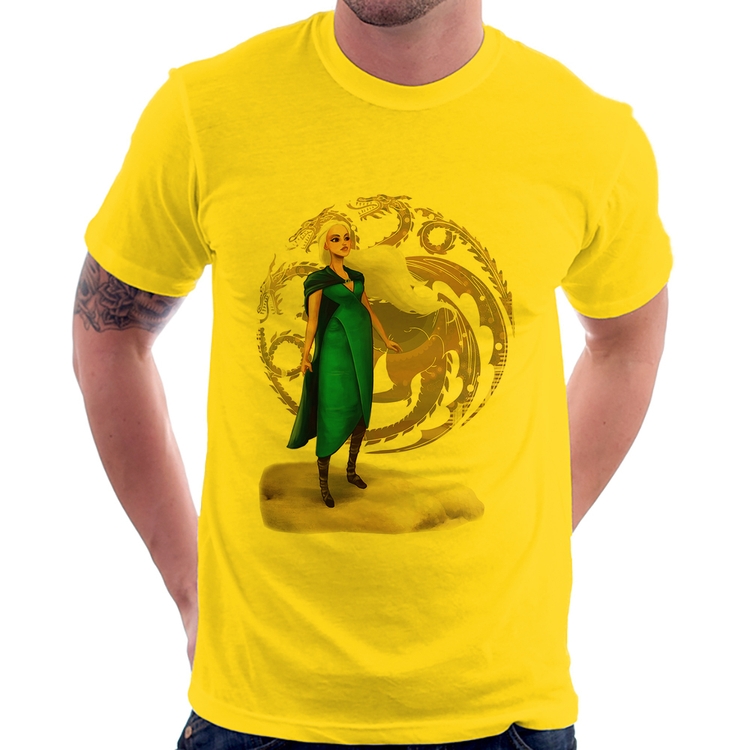 Camiseta Daenerys Targaryen Art - Amarela