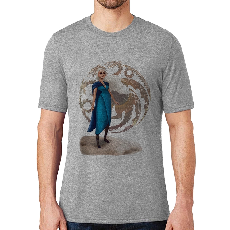 Camiseta Daenerys Targaryen Art - Cinza