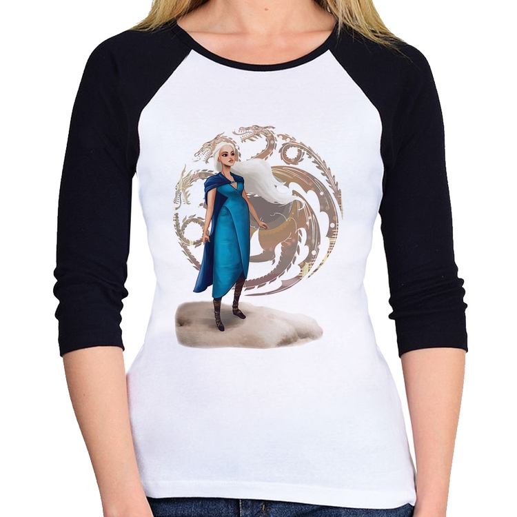 Baby Look Raglan Daenerys Targaryen Art Manga 3/4