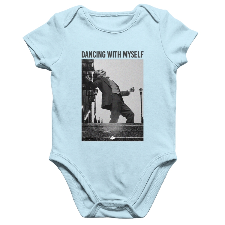 Body Bebê Algodão Dancing with myself - Azul Bebê