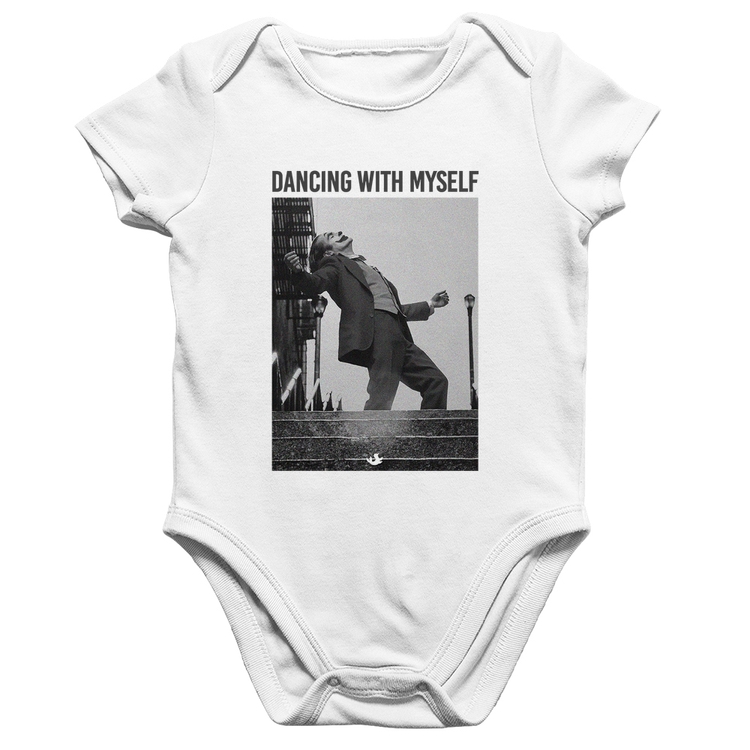 Body Bebê Algodão Dancing with myself - Branco