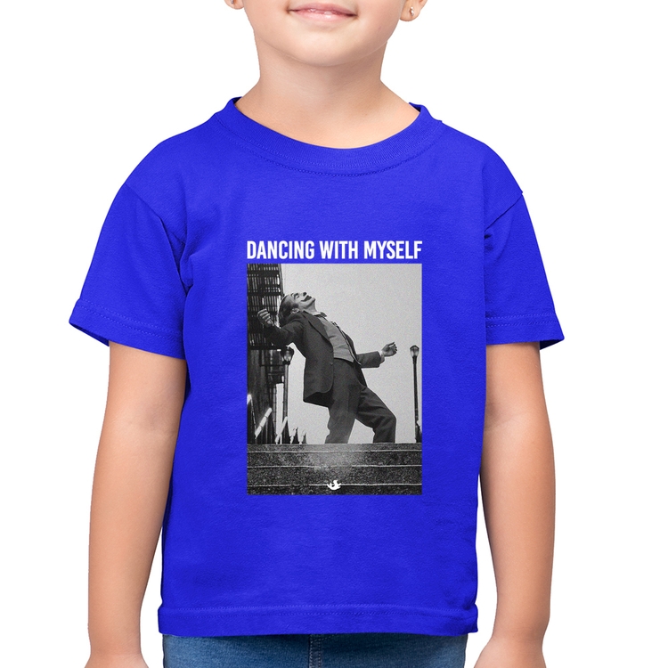 Camiseta Algodão Infantil Dancing with myself - Azul Royal