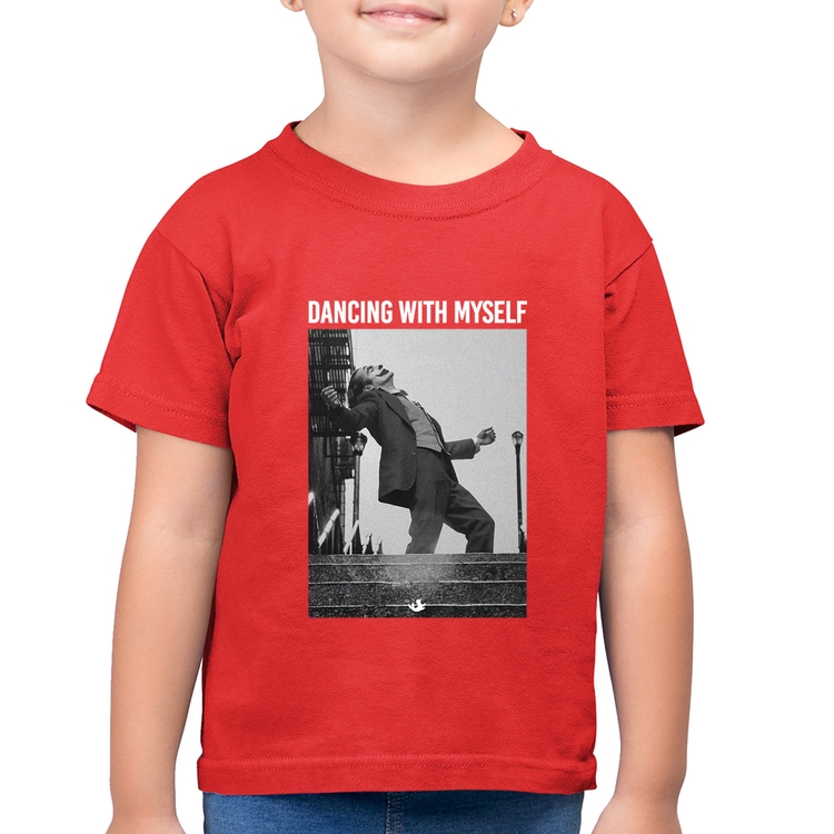 Camiseta Algodão Infantil Dancing with myself - Vermelha