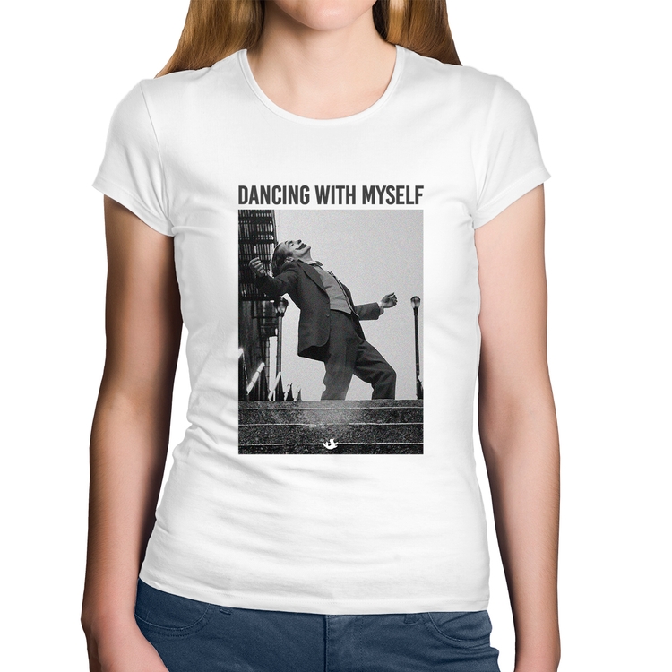 Baby Look Algodão Dancing with myself - Branca