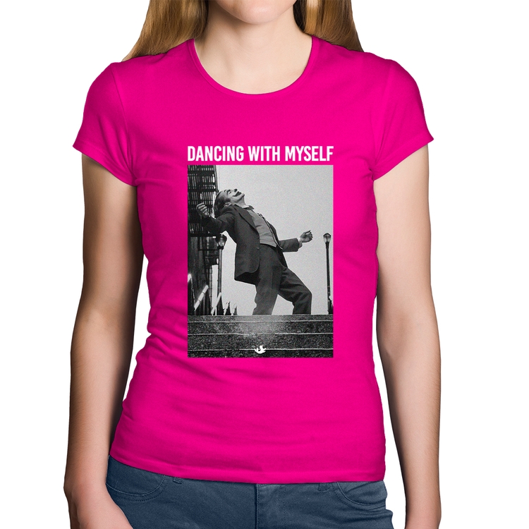 Baby Look Algodão Dancing with myself - Rosa