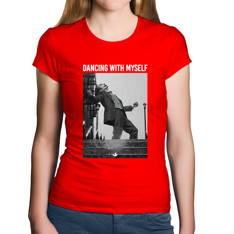 Baby Look Algodão Dancing with myself - Vermelha