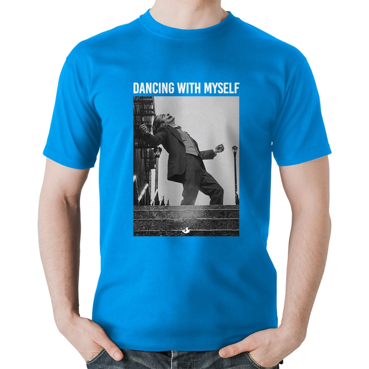 Camiseta Algodão Dancing with myself - Azul