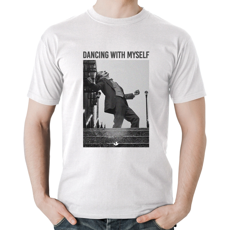 Camiseta Algodão Dancing with myself - Branca