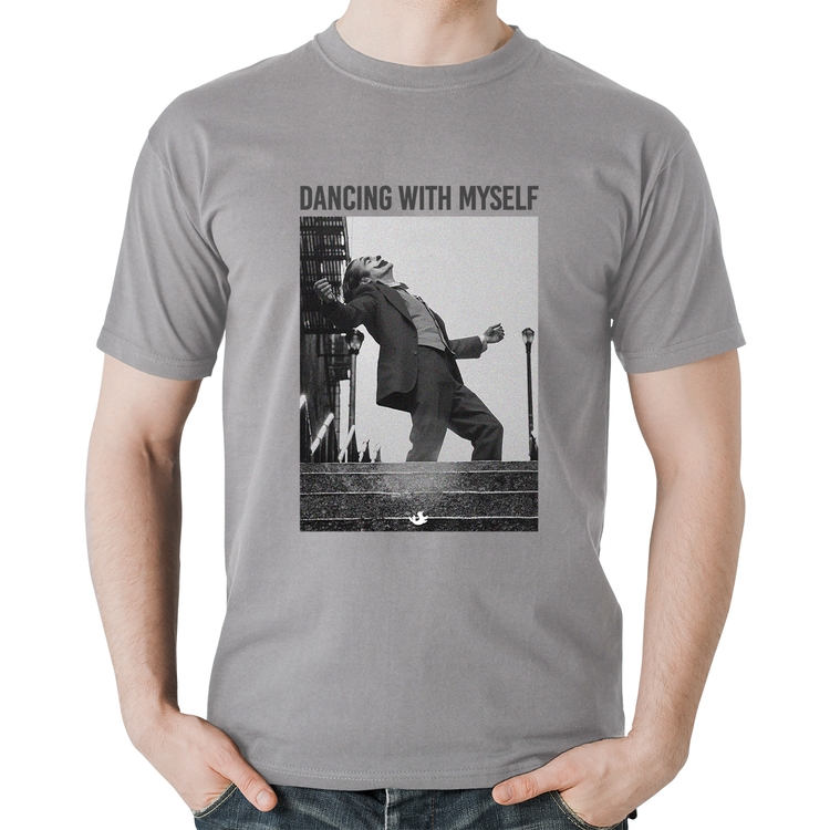 Camiseta Algodão Dancing with myself - Cinza