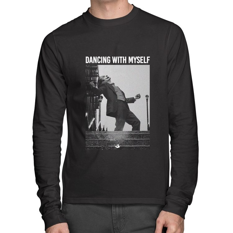 Camiseta Algodão Dancing with myself Manga Longa