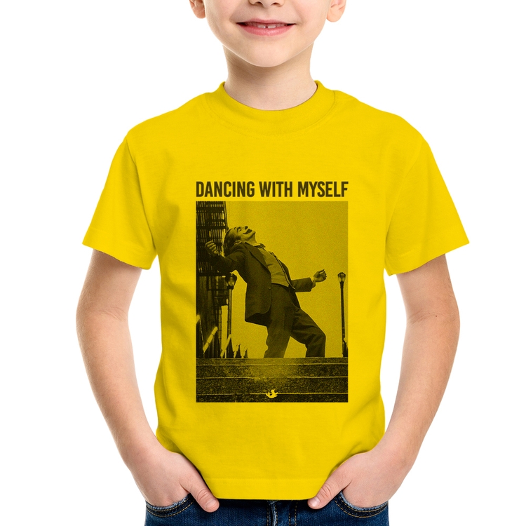 Camiseta Infantil Dancing with myself - Amarela