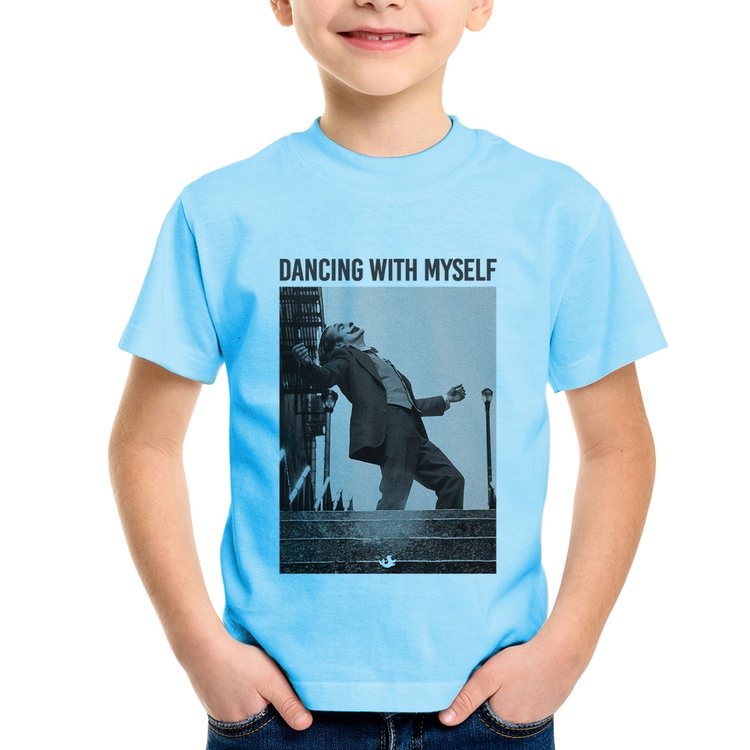 Camiseta Infantil Dancing with myself - Azul Bebê