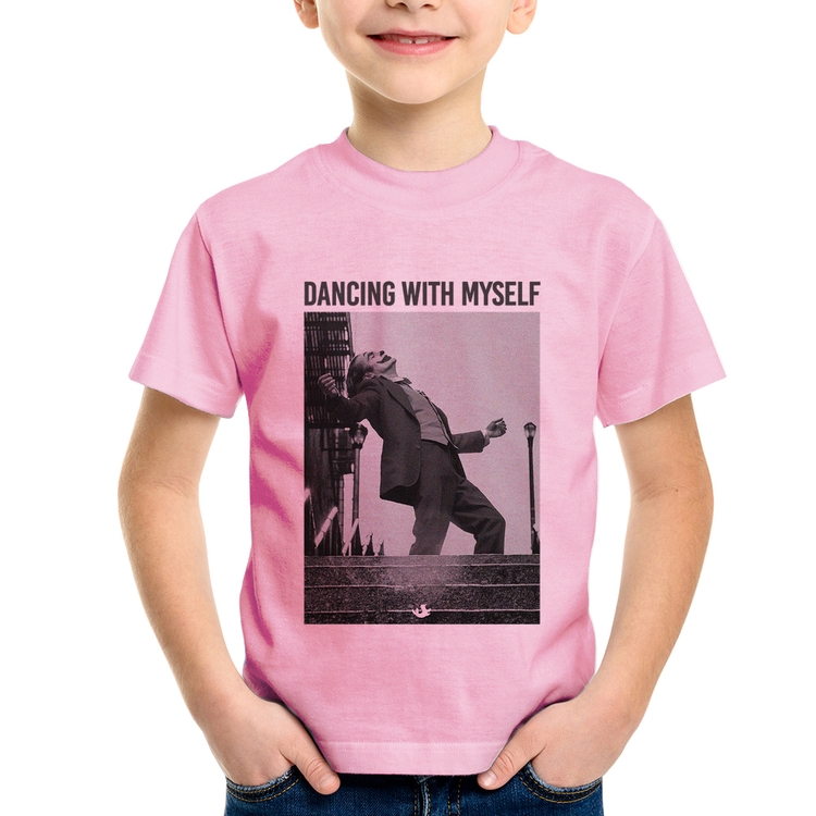 Camiseta Infantil Dancing with myself - Rosa Bebê