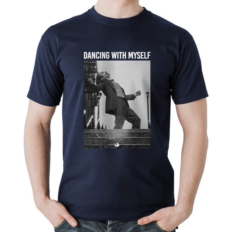 Camiseta Algodão Dancing with myself - Marinho